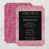 Roze Glitter Leopard Ombre Kaart (Voorkant / Achterkant)