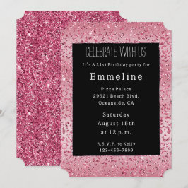 Roze Glitter Leopard Ombre Kaart