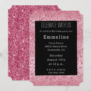 Roze Glitter Leopard Ombre Kaart