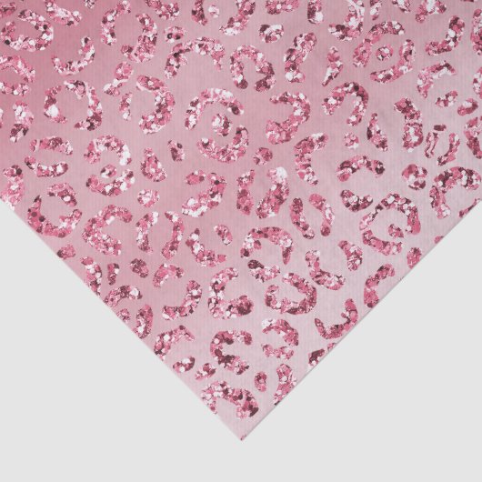 Roze Glitter Leopard Ombre Tissuepapier (Detail)