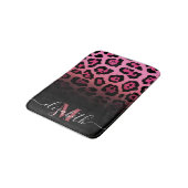 Roze Glitter Leopard Print Badmat (Gekanteld)