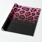 Roze Glitter Leopard Print Cadeaupapier (Uitgerold)
