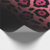 Roze Glitter Leopard Print Cadeaupapier (Hoek)