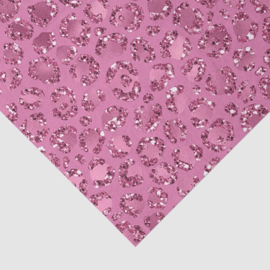 Roze Glitter Leopard Tissuepapier (Detail)