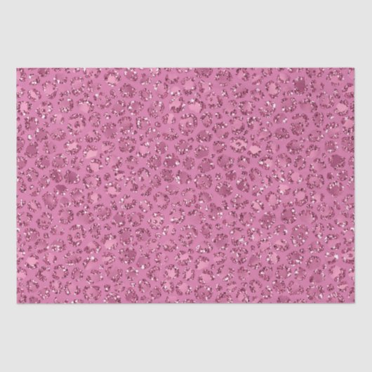 Roze Glitter Leopard Tissuepapier (Voorkant)