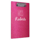 Roze glitter-leraar () klembord (Rechts)