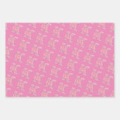 Roze Glitter letter K Inpakpapier Vel (Voorkant 2)