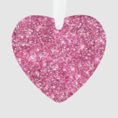 Roze Glitter letter K Ornament (achterkant)