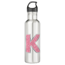 Roze Glitter letter K