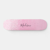 Roze Glitter Lichten op maat Persoonlijk Skateboard (Horizontaal)