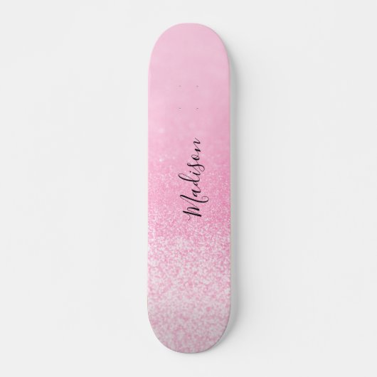 Roze Glitter Lichten op maat Persoonlijk Skateboard (Voorkant)