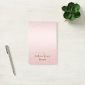 Roze Glitter Liefde Goud Confetti Hart Post-it® Notes (Kantoor)