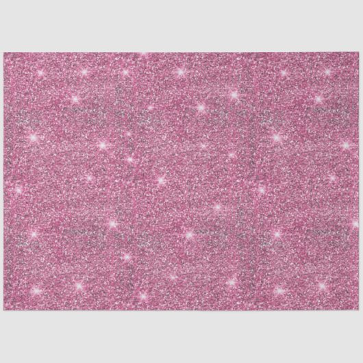 Roze Glitter Light Shimmer Shine Christmas Tissuepapier (Voorkant)