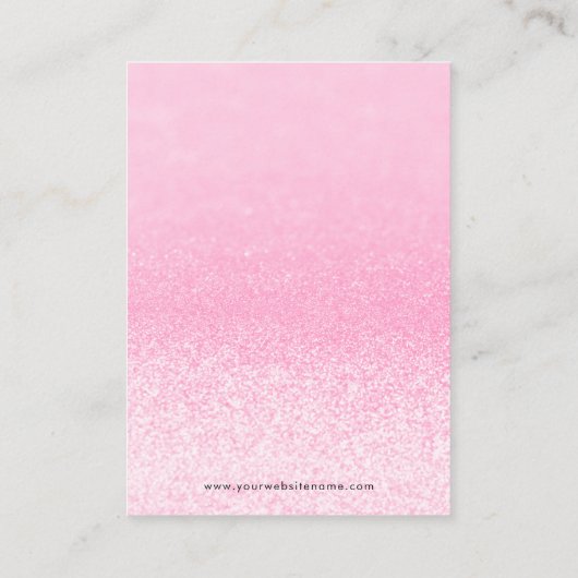 Roze Glitter Lights Oorbel Sieraden Display Visitekaartje (Achterkant)