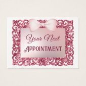 Roze glitter lijst boog afspraak kaart (Voorkant)