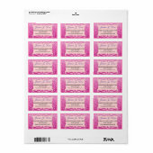 Roze Glitter Lijst Brochure Sticker (Full Sheet)