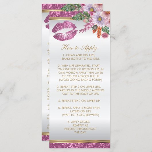 Roze Glitter Lip Instructies 2 (Voorkant / Achterkant)