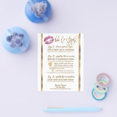 Roze Glitter Lip Instructies 2 Flyer (Enkel)