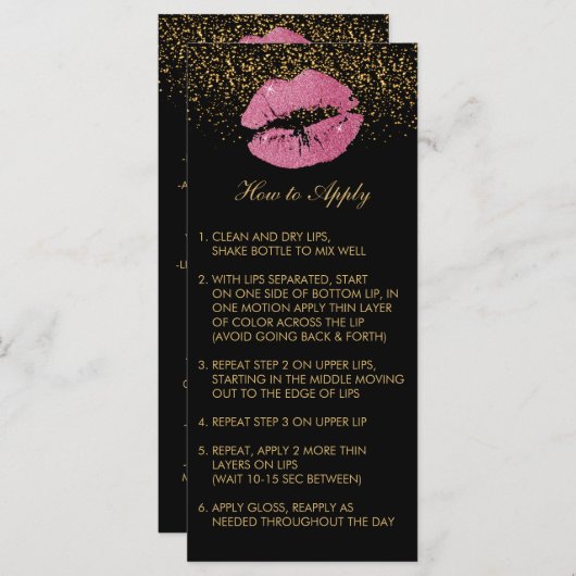  Roze Glitter Lip Instructies 3 (Voorkant / Achterkant)