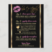 Roze Glitter Lip Instructies Flyer (Voorkant)