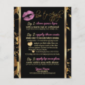 Roze glitter Lip met marmer instructies Flyer (Voorkant)