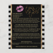 Roze glitter Lip met Stripes-instructies Flyer (Achterkant)