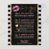 Roze glitter Lip met Stripes-instructies Flyer (Voorkant)