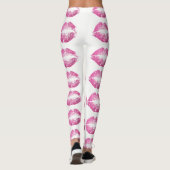 Roze Glitter Lippen Leggings (Achterkant)