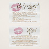 Roze glitter Lips 2 - Hoe wordt het toegepast Visitekaartje (Voorkant /achterkant)