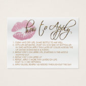 Roze glitter Lips 2 - Hoe wordt het toegepast Visitekaartje (Voorkant)