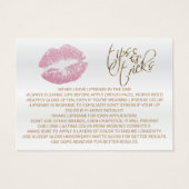 Roze glitter Lips 2 - Hoe wordt het toegepast Visitekaartje (Achterkant)