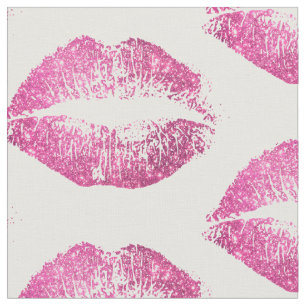 Roze glitter Lips #2 Stof