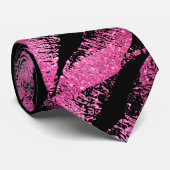 Roze glitter Lips #2 Stropdas (Opgerold)