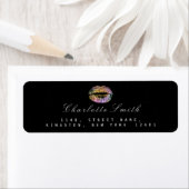 Roze Glitter Lips Kiss Makeup White RSVP Etiket (Insitu)