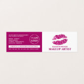 Roze glitter lips, Makeup Artist, Loyalty Card Visitekaartje (Buitenkant ongevouwen)