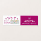 Roze glitter lips, Makeup Artist, Loyalty Card Visitekaartje (Binnenkant ongevouwen)