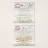Roze Glitter Lips Op Wit - Hoe aan te brengen Vierkante Visitekaartjes (Voorkant /achterkant)