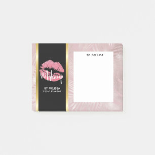 Roze glitter Lips & Roos Gold Leaves Makeup Biz Post-it® Notes