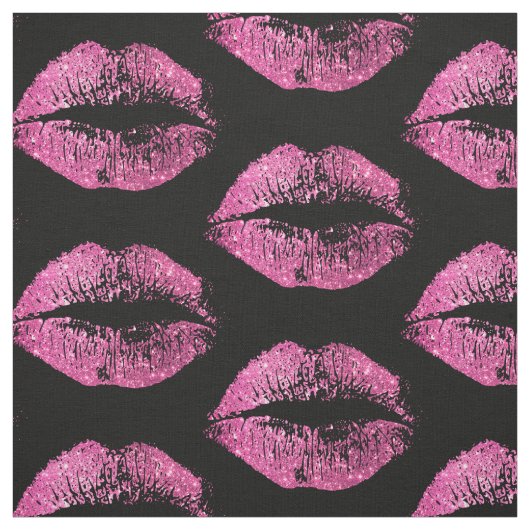 Roze glitter Lips Stof (Swatch)