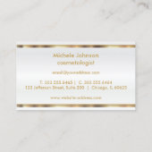 Roze Glitter Lipstick Business Reference Aanbevelingskaartje (Achterkant)