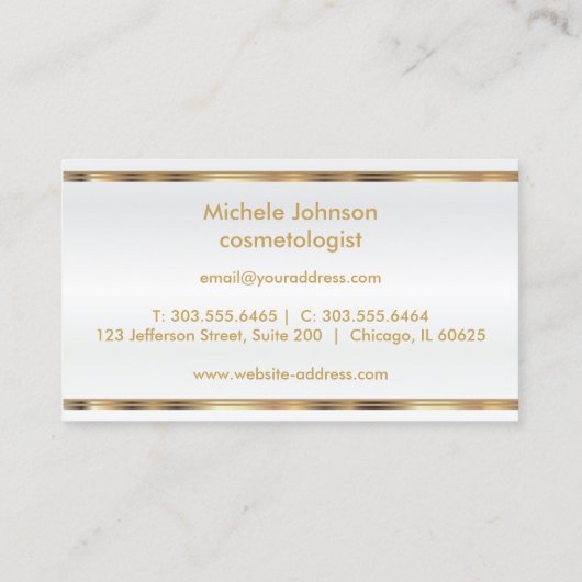 Roze Glitter Lipstick Business Reference Aanbevelingskaartje (Achterkant)