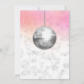 Roze Glitter look Disco Party Birthday Kaart (Achterkant)