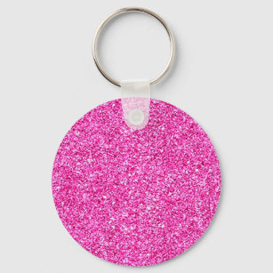 Roze glitter look elegant lege Sjabloon Sleutelhanger
