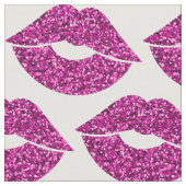 Roze glitter look Lips Patroon Stof (Close Up)