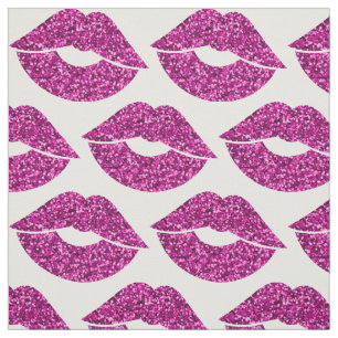 Roze glitter look Lips Patroon Stof