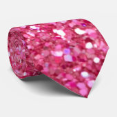 Roze Glitter Look,  Stropdas (Opgerold)