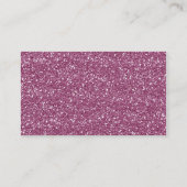 Roze Glitter Look Visitekaartje (Achterkant)