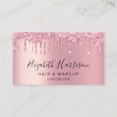 Roze Glitter Loyaliteit Korting Kaart Klantenkaartje (Achterkant)