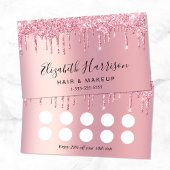 Roze Glitter Loyaliteit Korting Kaart Klantenkaartje