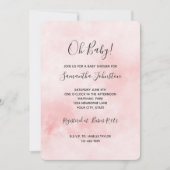 Roze Glitter Luipaard Baby Shower Kaart (Voorkant)